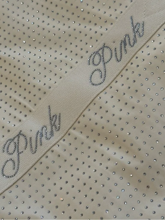 PINK Victoria's Secret Ivory Tote with Crystal Logo Straps - Picture 4 of 9